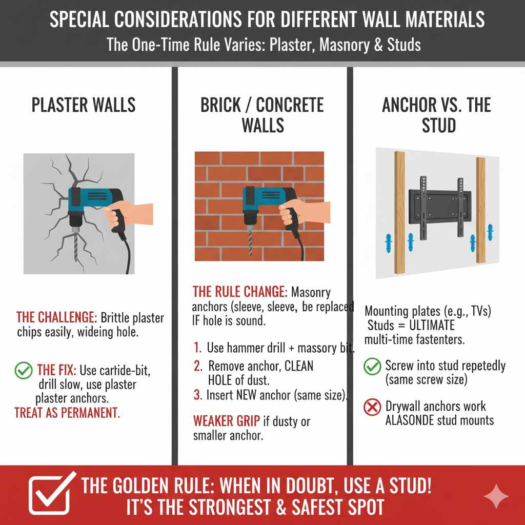 Special Considerations for Different Wall Materials
