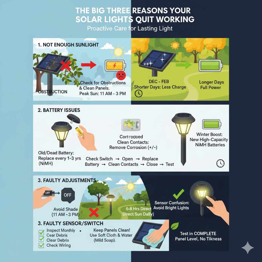 The Big Three Reasons Your Solar Lights Quit Working
