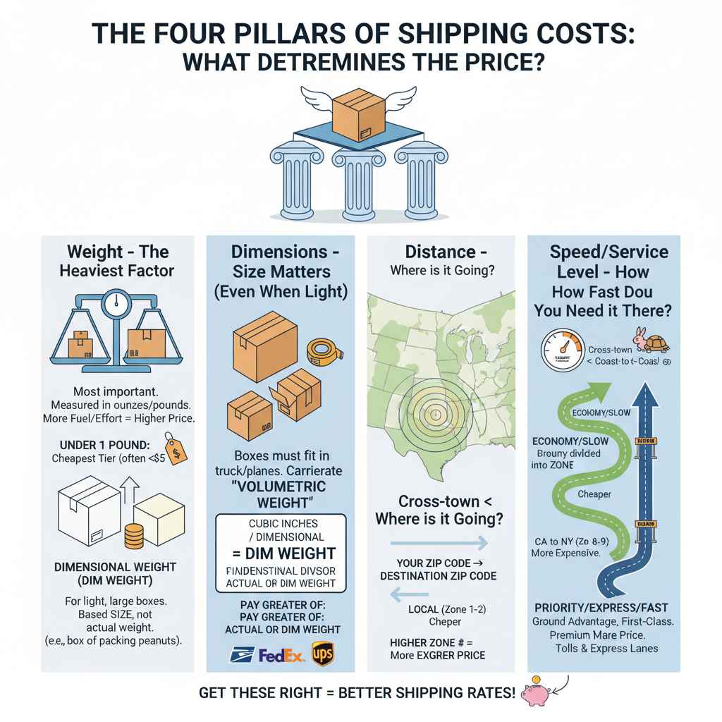 The Four Pillars of Shipping Costs What Determines the Price