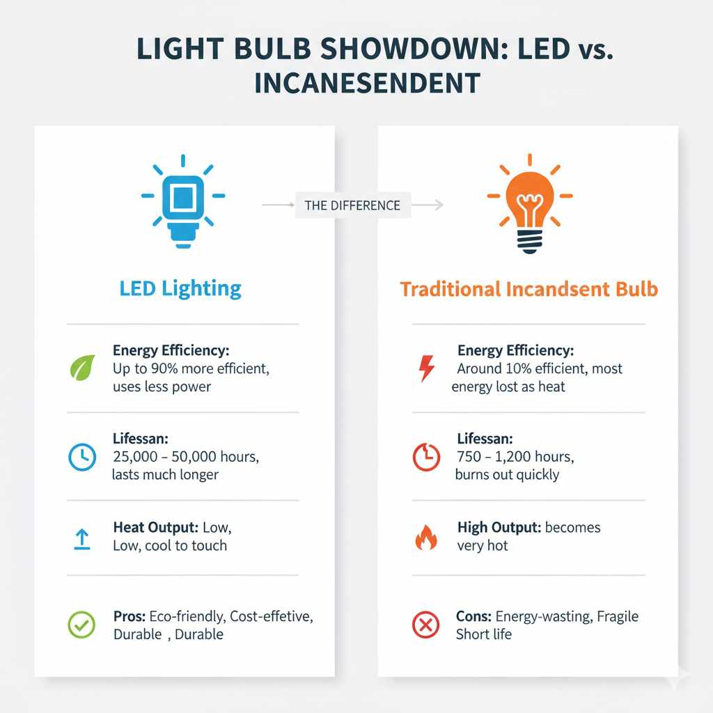 What Is The Difference Between LED And Light Bulb: Essential Guide