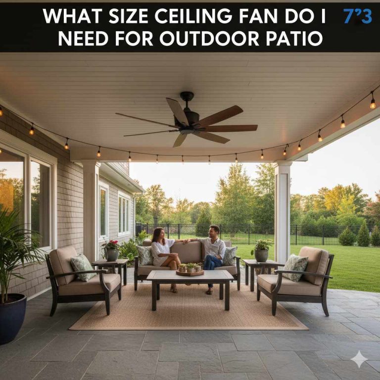 What Size Ceiling Fan Do I Need For Outdoor Patio
