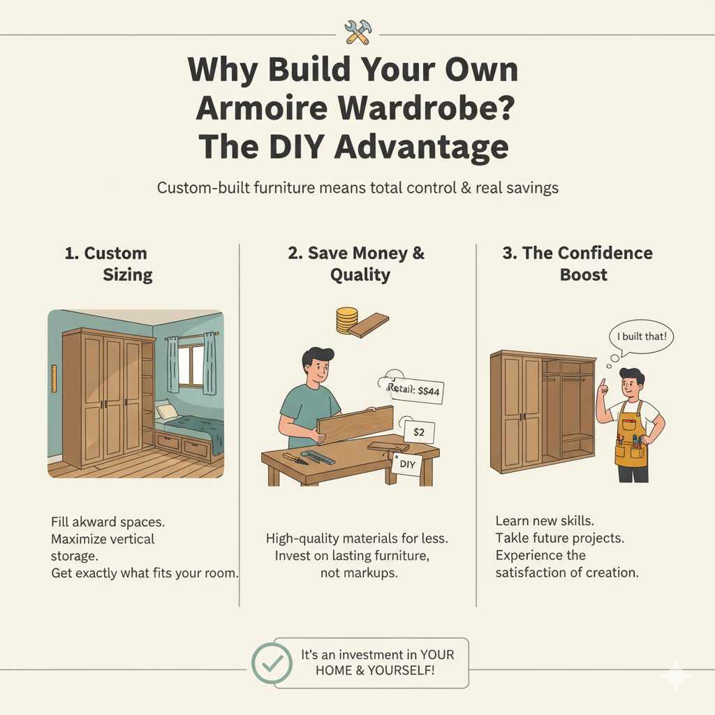 Why Build Your Own Armoire Wardrobe?