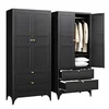 Metal Armoire Wardrobe Closet with 2 Drawers