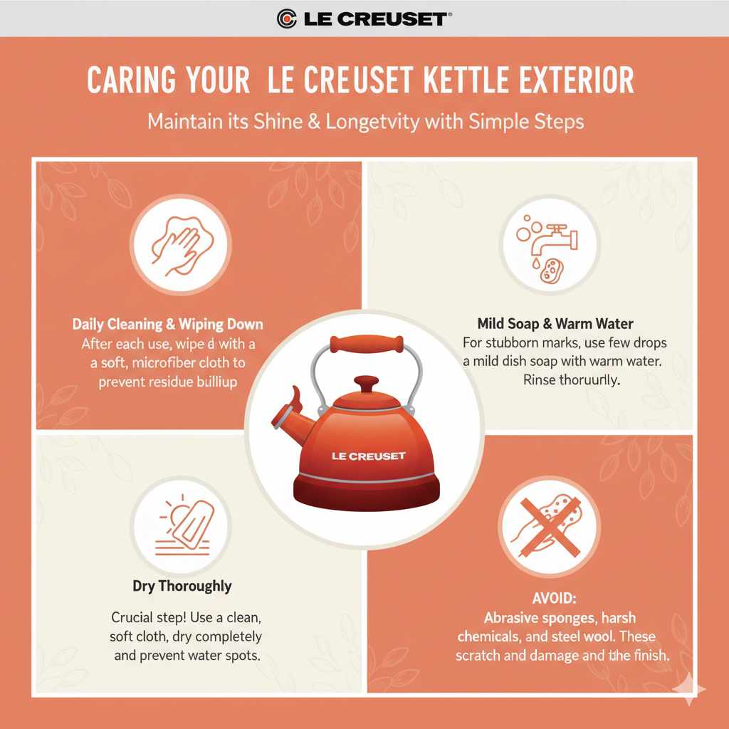 Caring for Your Le Creuset Kettle Exterior