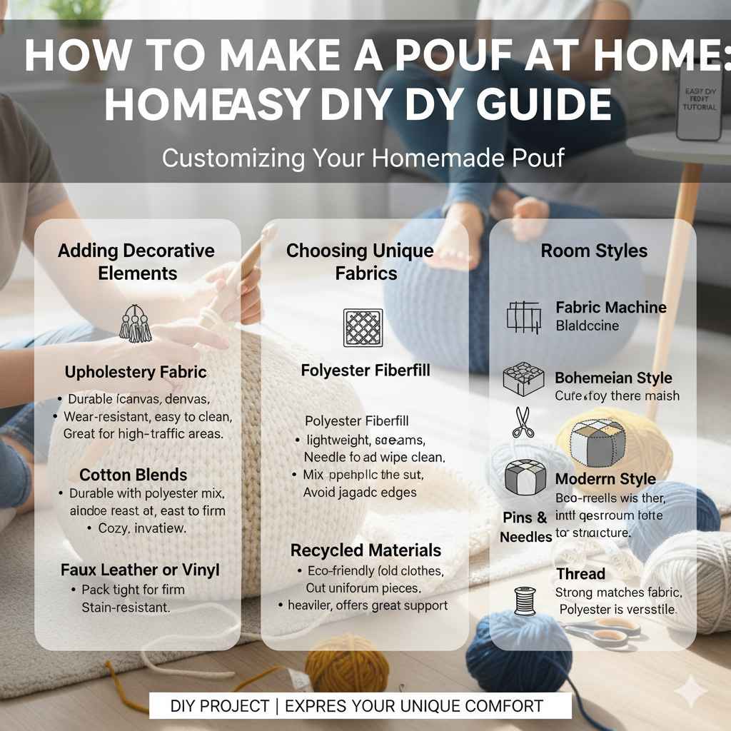 Customizing Your Homemade Pouf