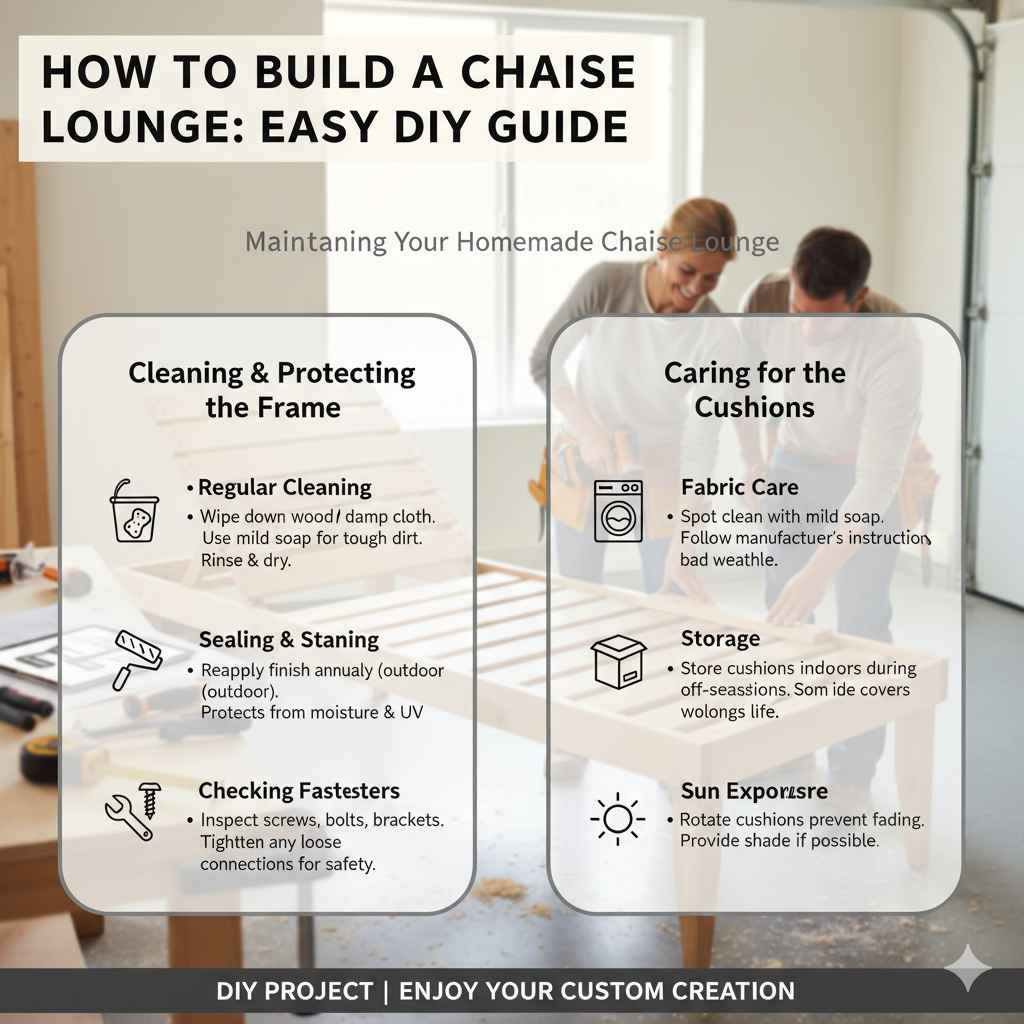Maintaining Your Homemade Chaise Lounge