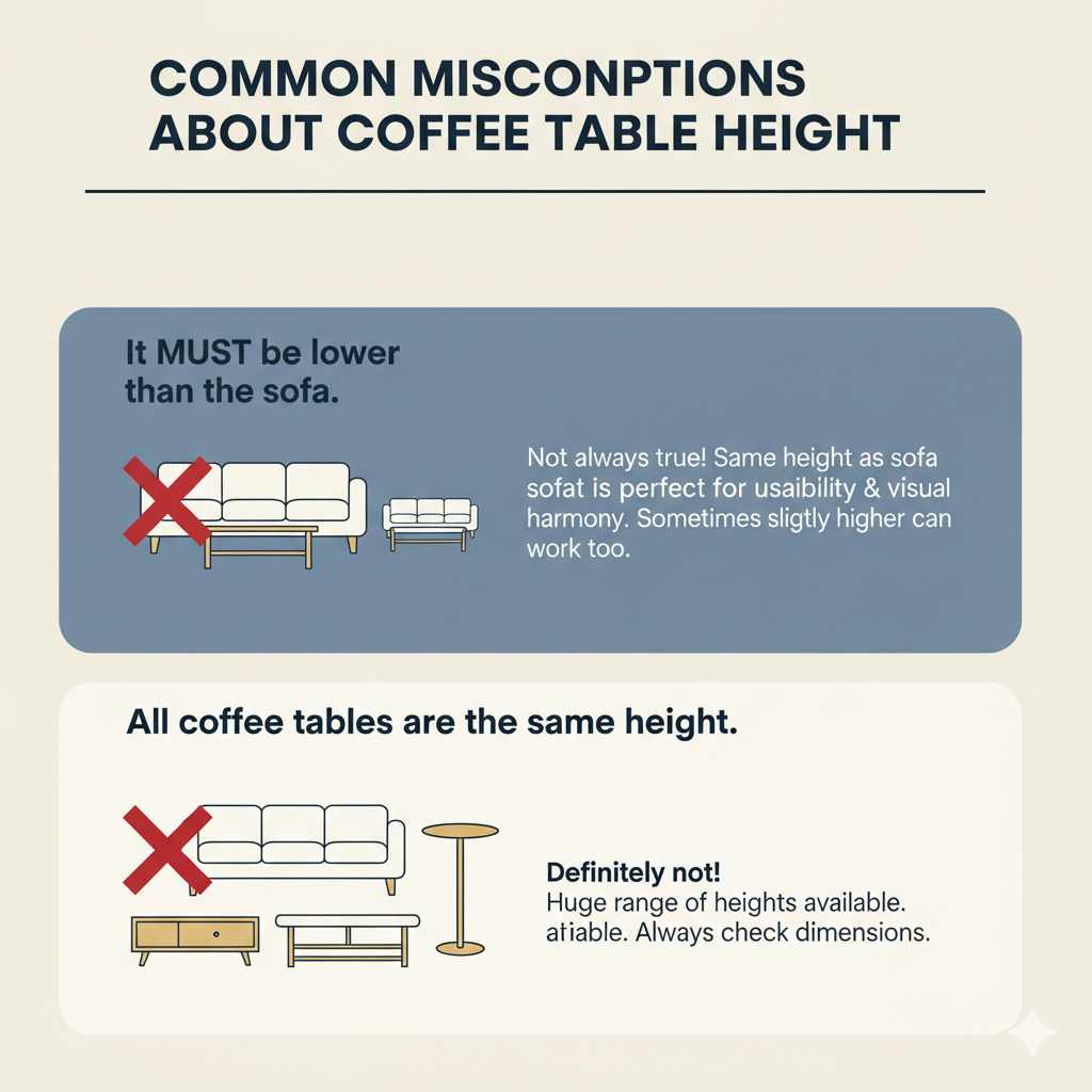 Common Misconceptions About Coffee Table Height