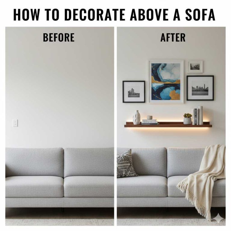 How To Decorate Above A Sofa
