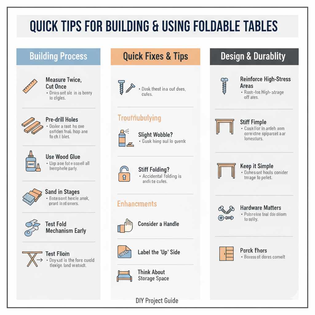 Quick Tips for Building and Using Foldable Tables