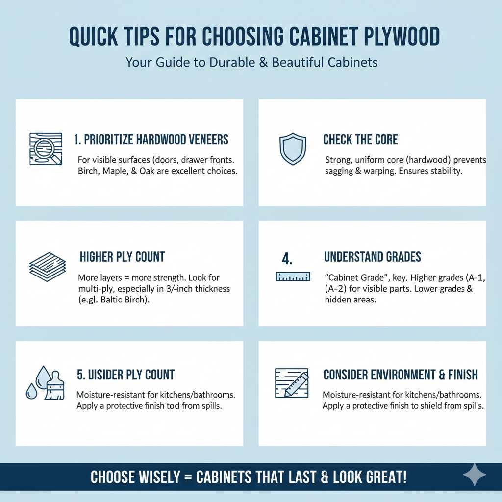 Quick Tips for Choosing Cabinet Plywood