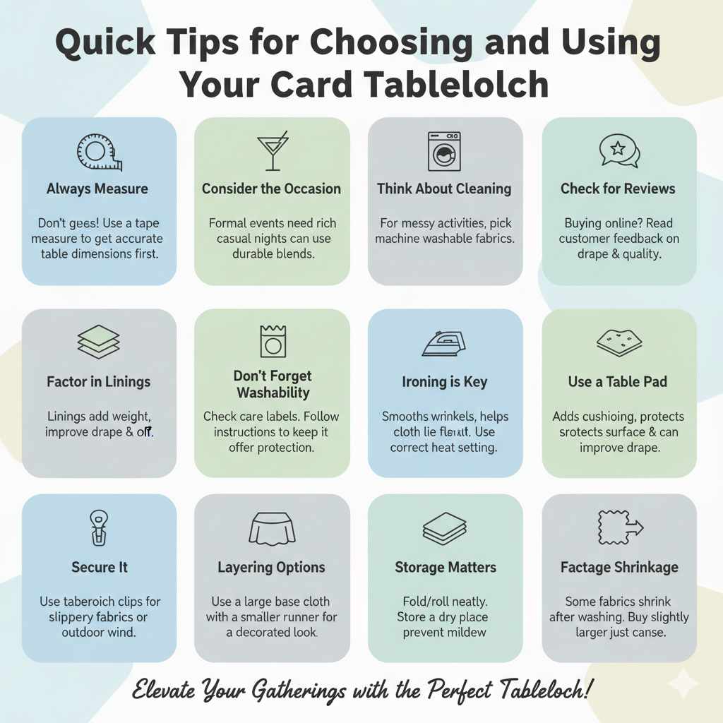 Quick Tips for Choosing and Using Your Card Tablecloth