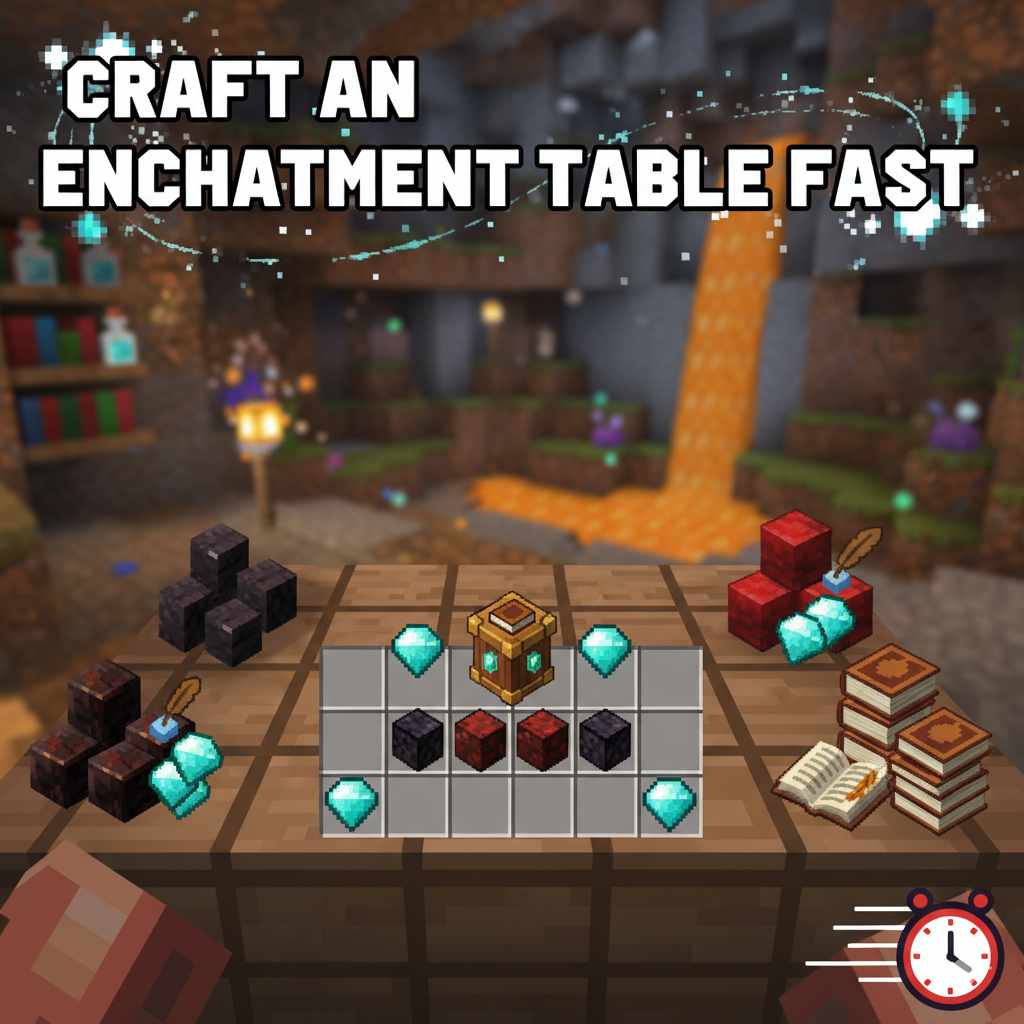 How To Craft An Enchantment Table In Minecraft Fast