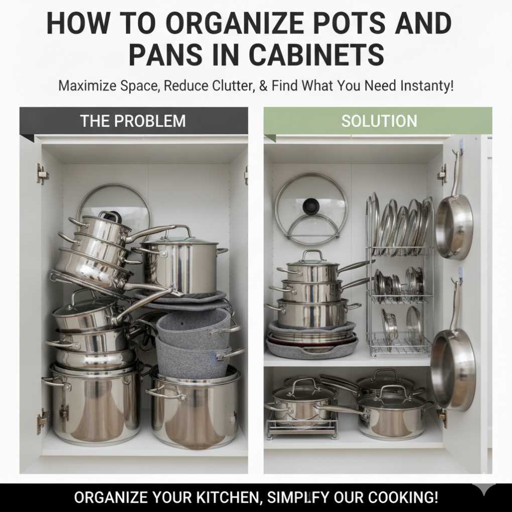 How To Organize Pots And Pans In Cabinets