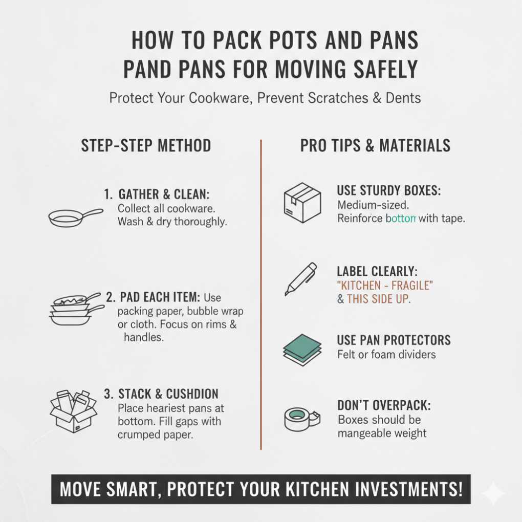 How To Pack Pots And Pans For Moving Safely