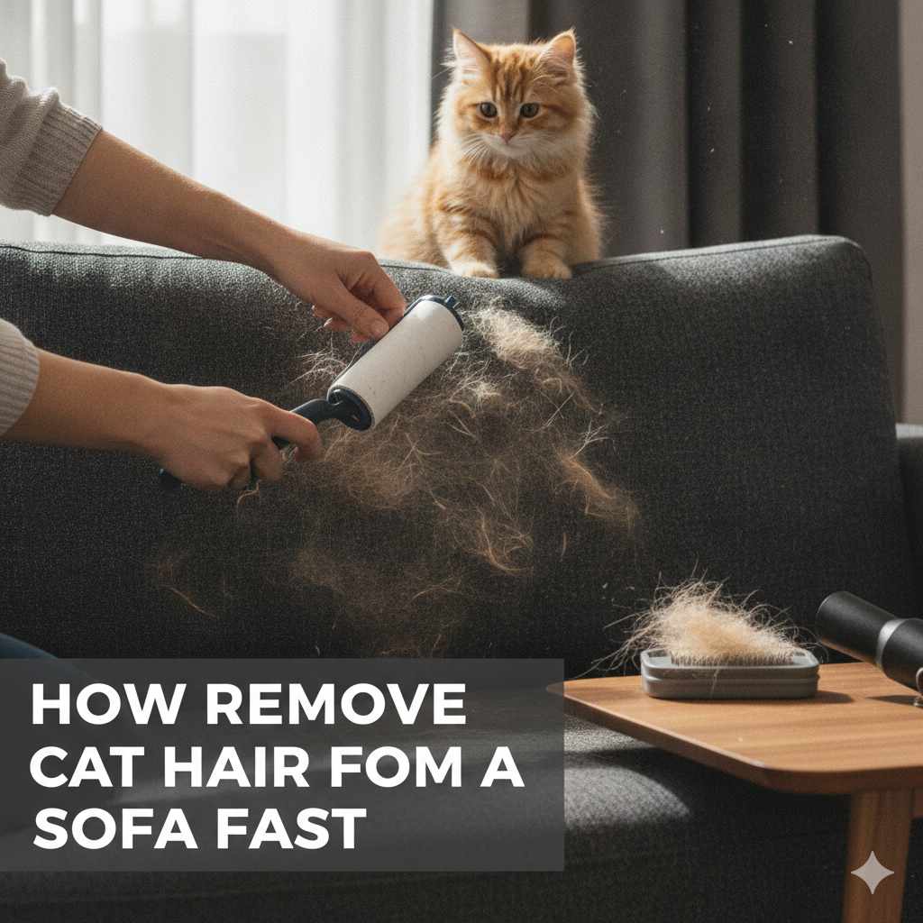 How To Remove Cat Hair From A Sofa Fast