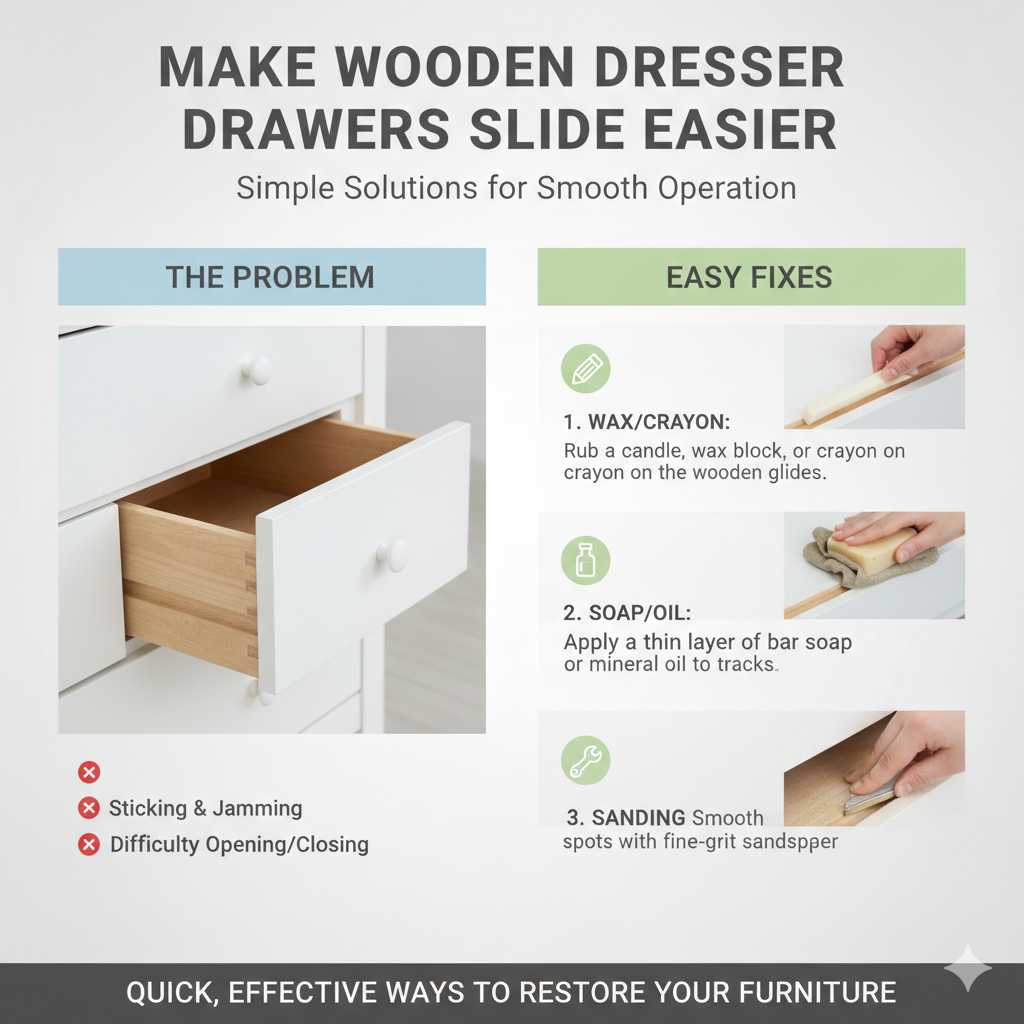 Make Wooden Dresser Drawers Slide Easier: Quick Fixes