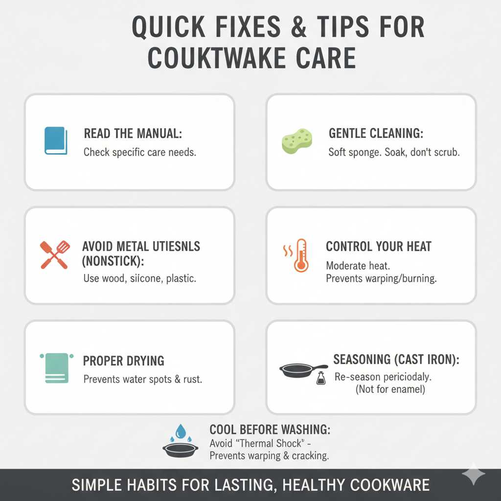 Quick Fixes & Tips for Cookware Care