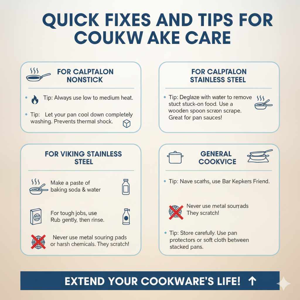 Quick Fixes and Tips for Cookware Care