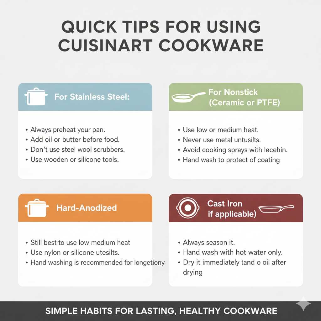 Quick Tips for Using Cuisinart Cookware