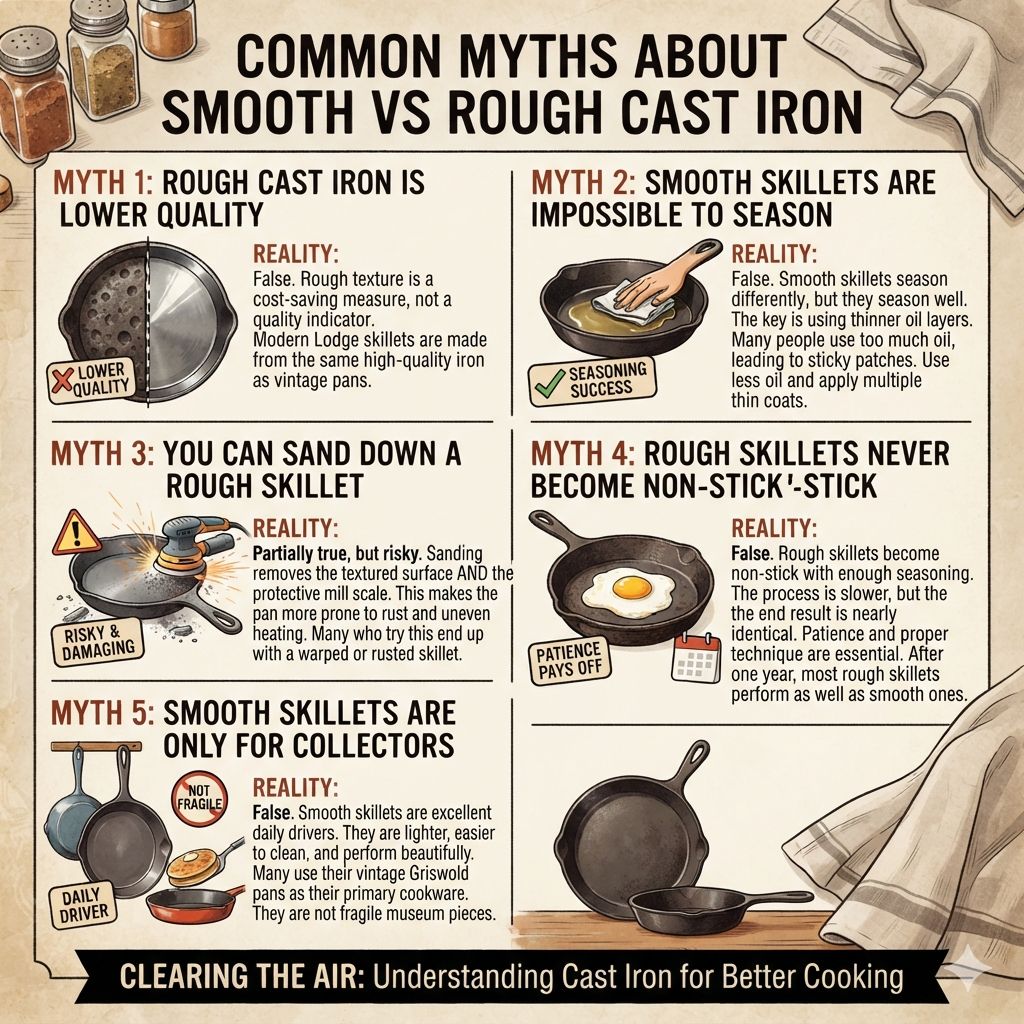 Common Myths About Smooth vs Rough Cast Iron