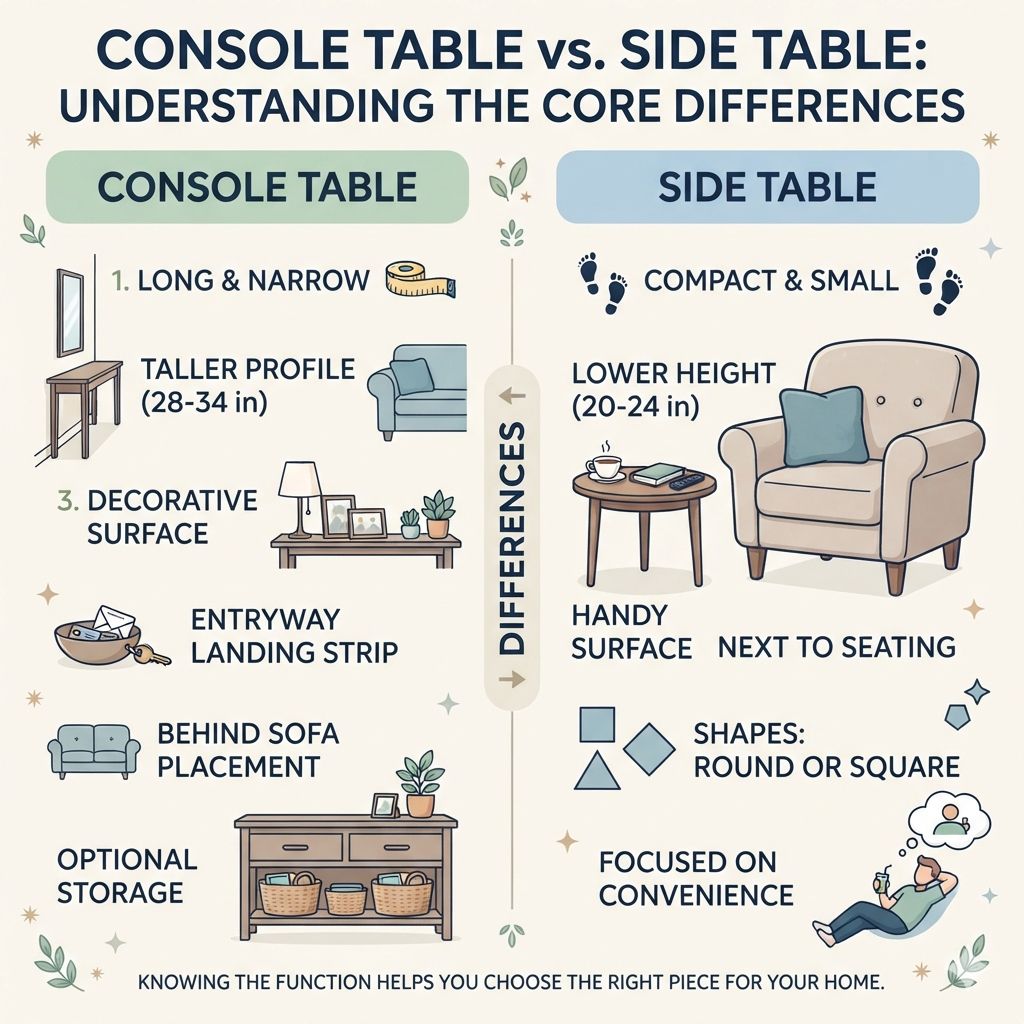 Console Table vs. Side Table Understanding the Core Differences