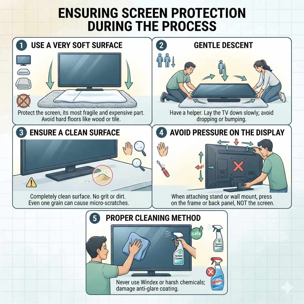 Ensuring Screen Protection During the Process