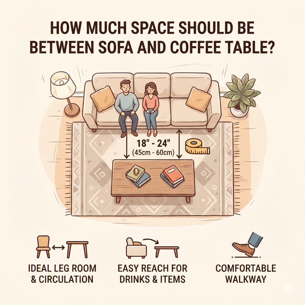 How Much Space Should Be Between Sofa And Coffee Table?