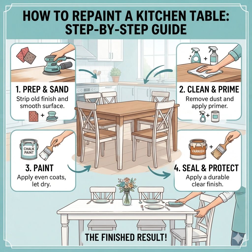How To Repaint A Kitchen Table: Step-By-Step Guide
