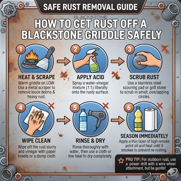 How to Get Rust Off a Blackstone Griddle Safely