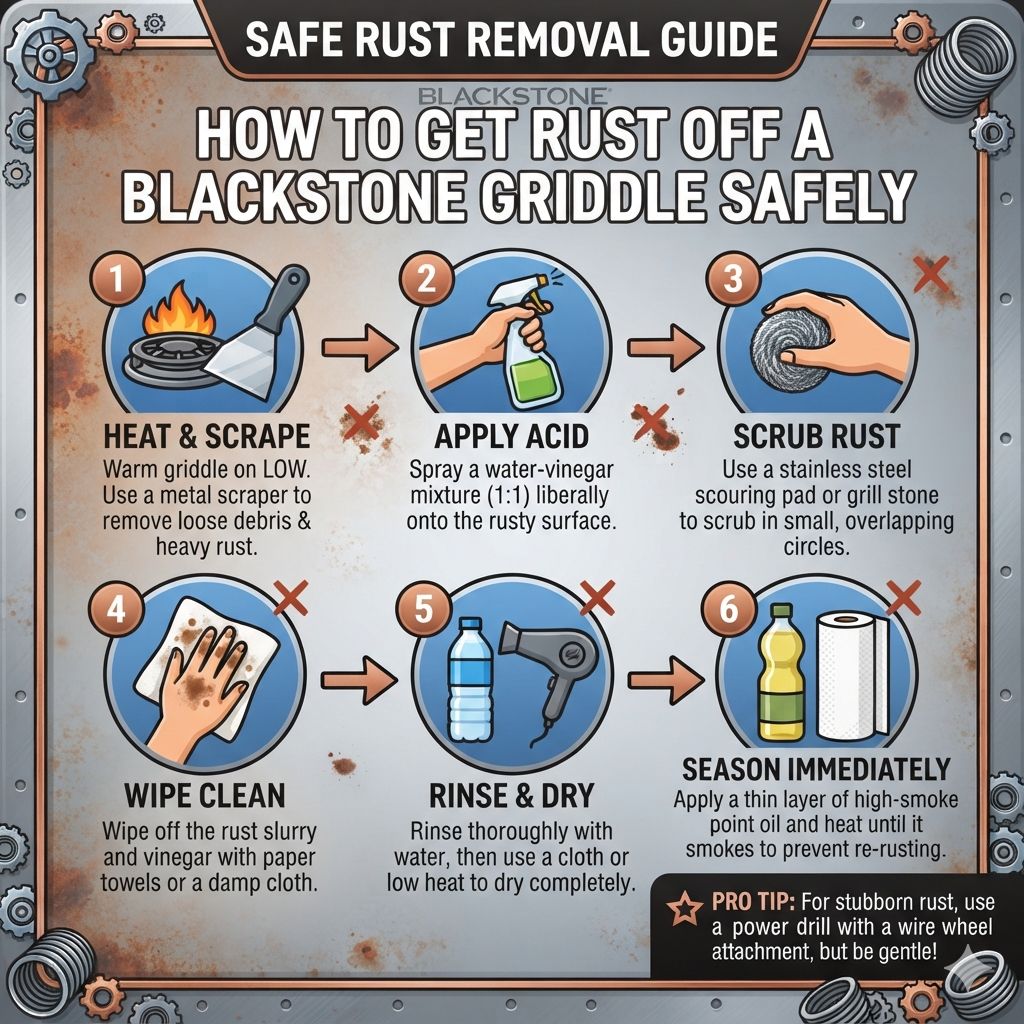 How to Get Rust Off a Blackstone Griddle Safely