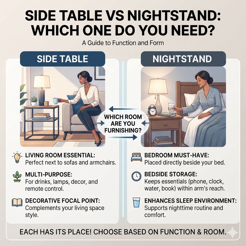 Side Table Vs Nightstand: Which One Do You Need?