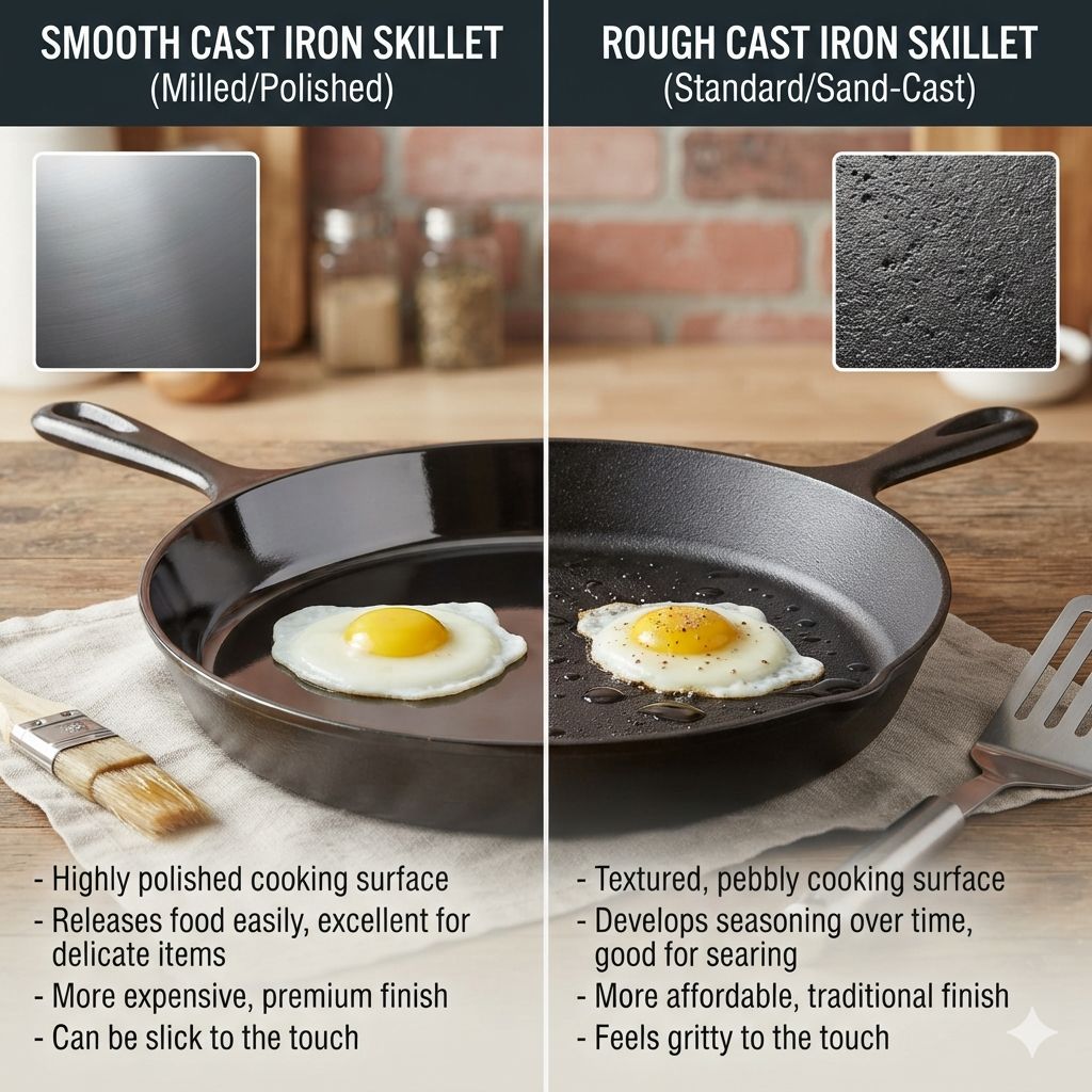 Smooth vs Rough Cast Iron Skillet: Key Differences