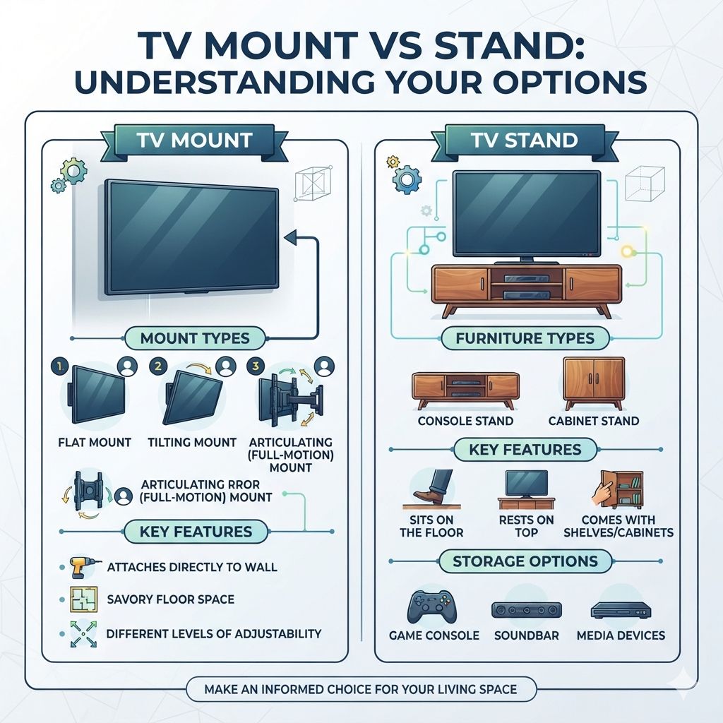 TV Mount vs Stand Understanding Your Options
