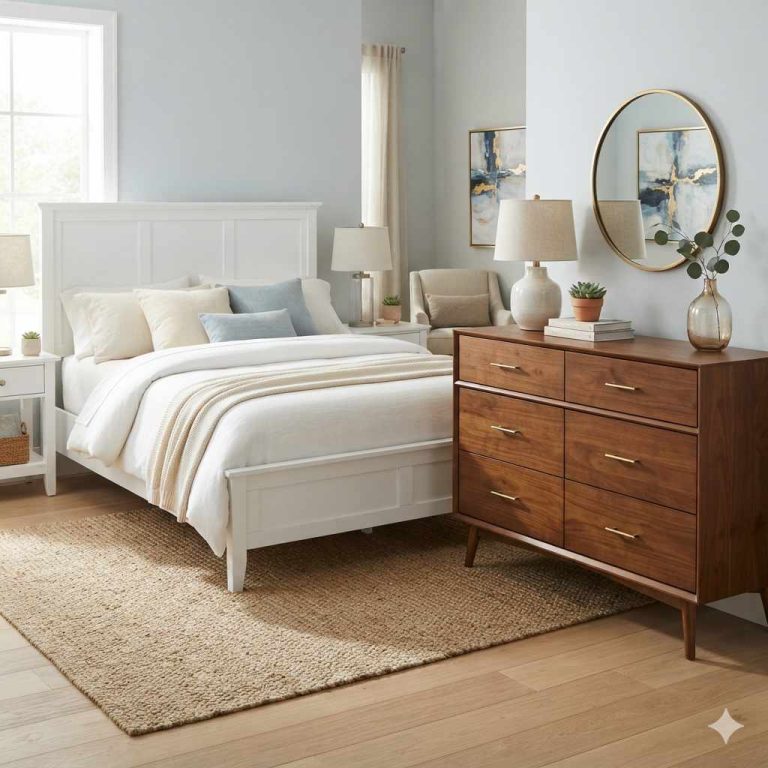 What Color Dresser Goes Best With A White Bed