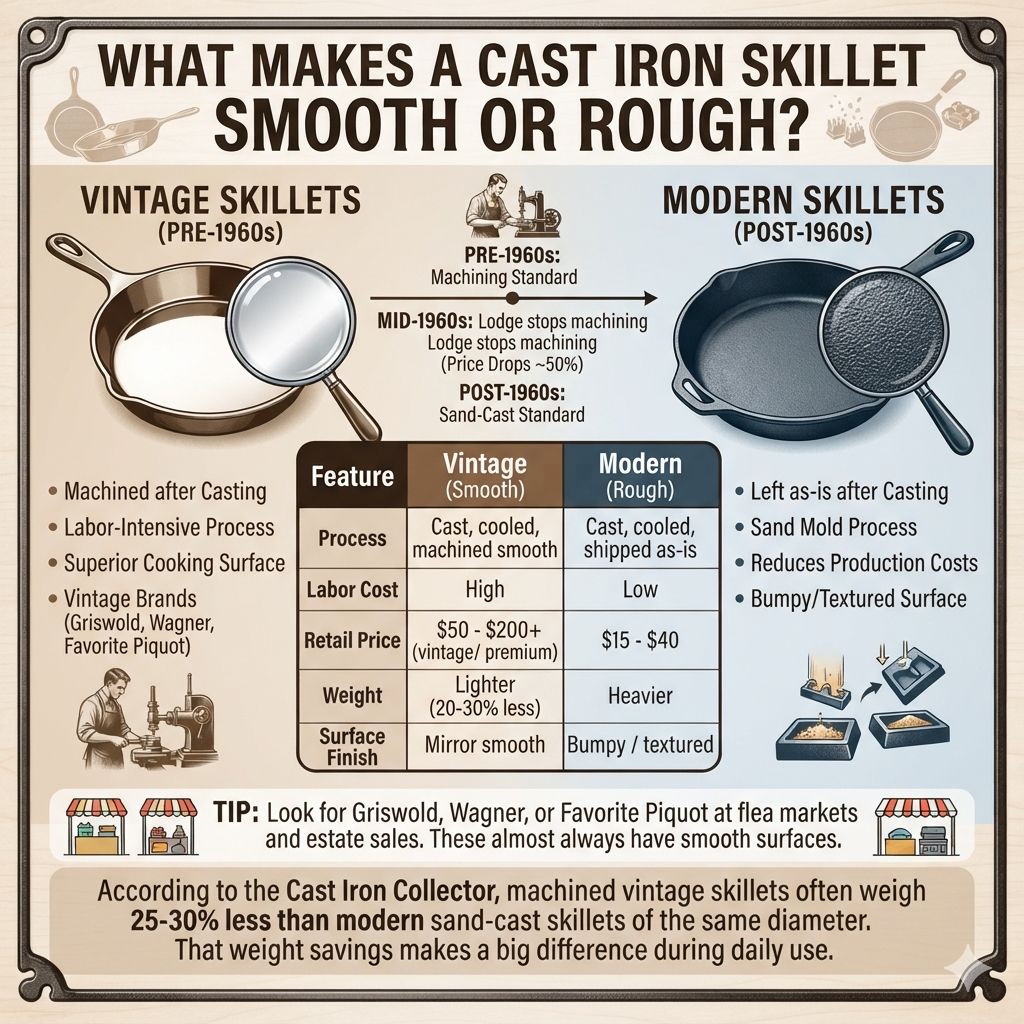 What Makes a Cast Iron Skillet Smooth or Rough