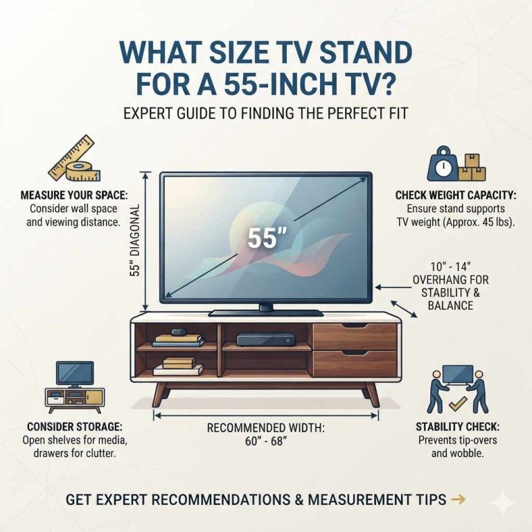 What Size Tv Stand For A 55-Inch Tv