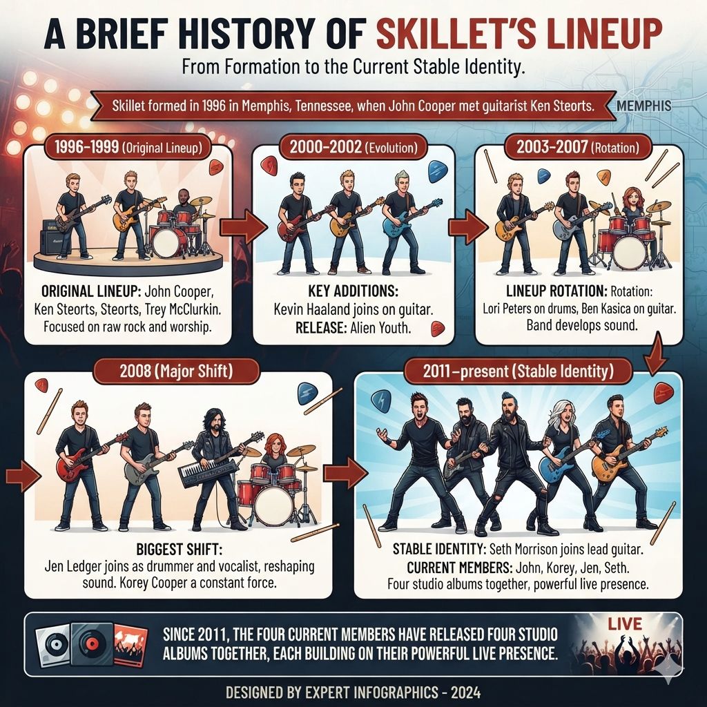 A Brief History of Skillet’s Lineup