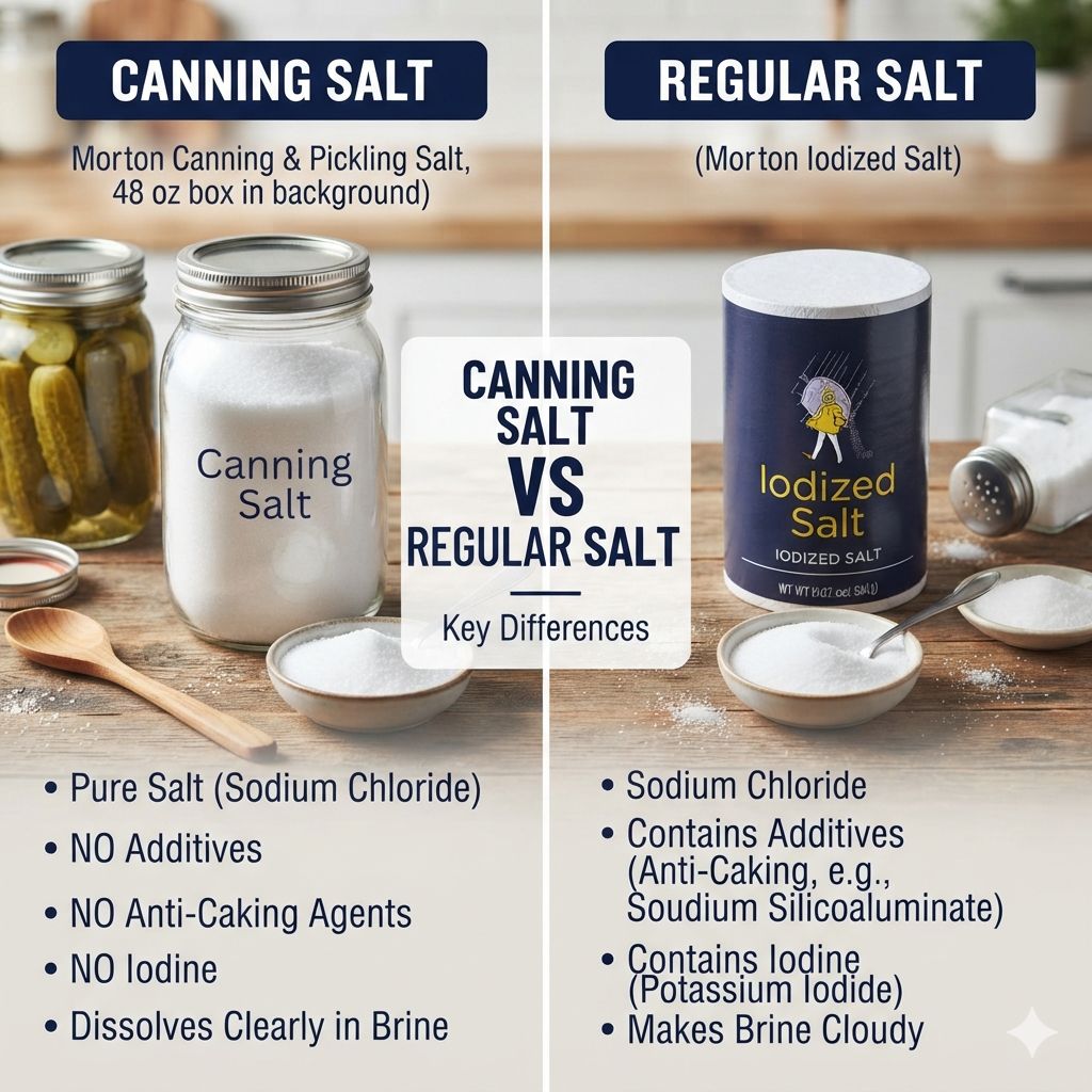 Canning Salt vs Regular Salt: Key Differences