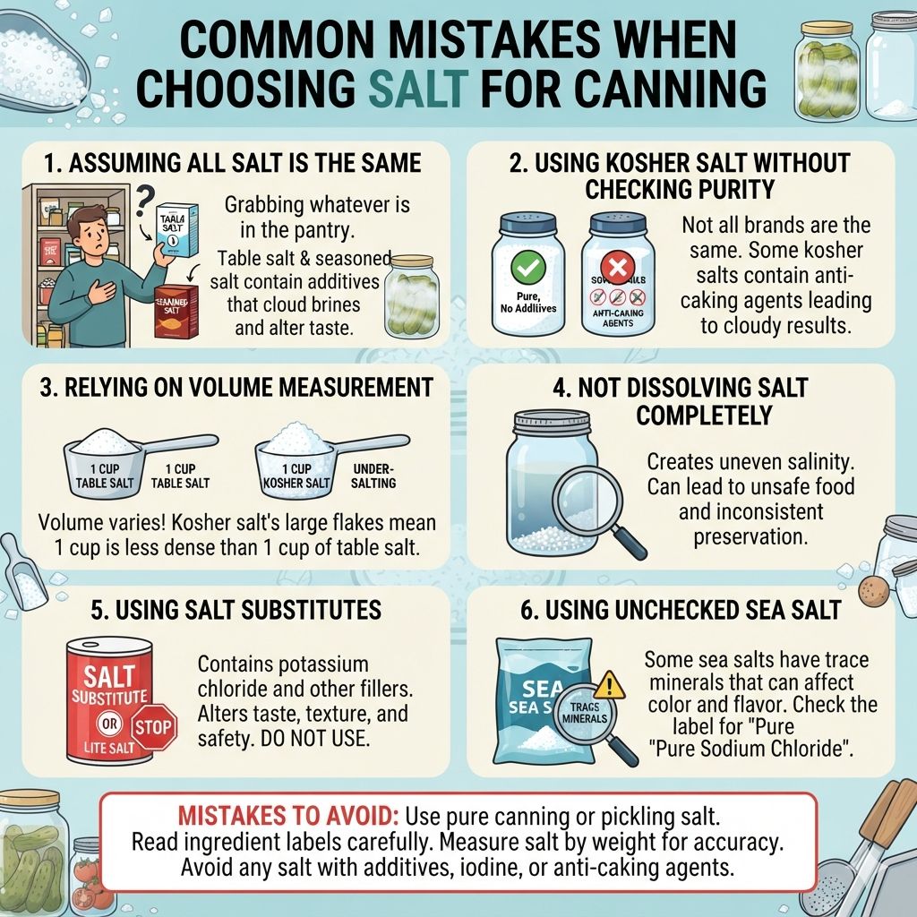 Common Mistakes When Choosing Salt for Canning