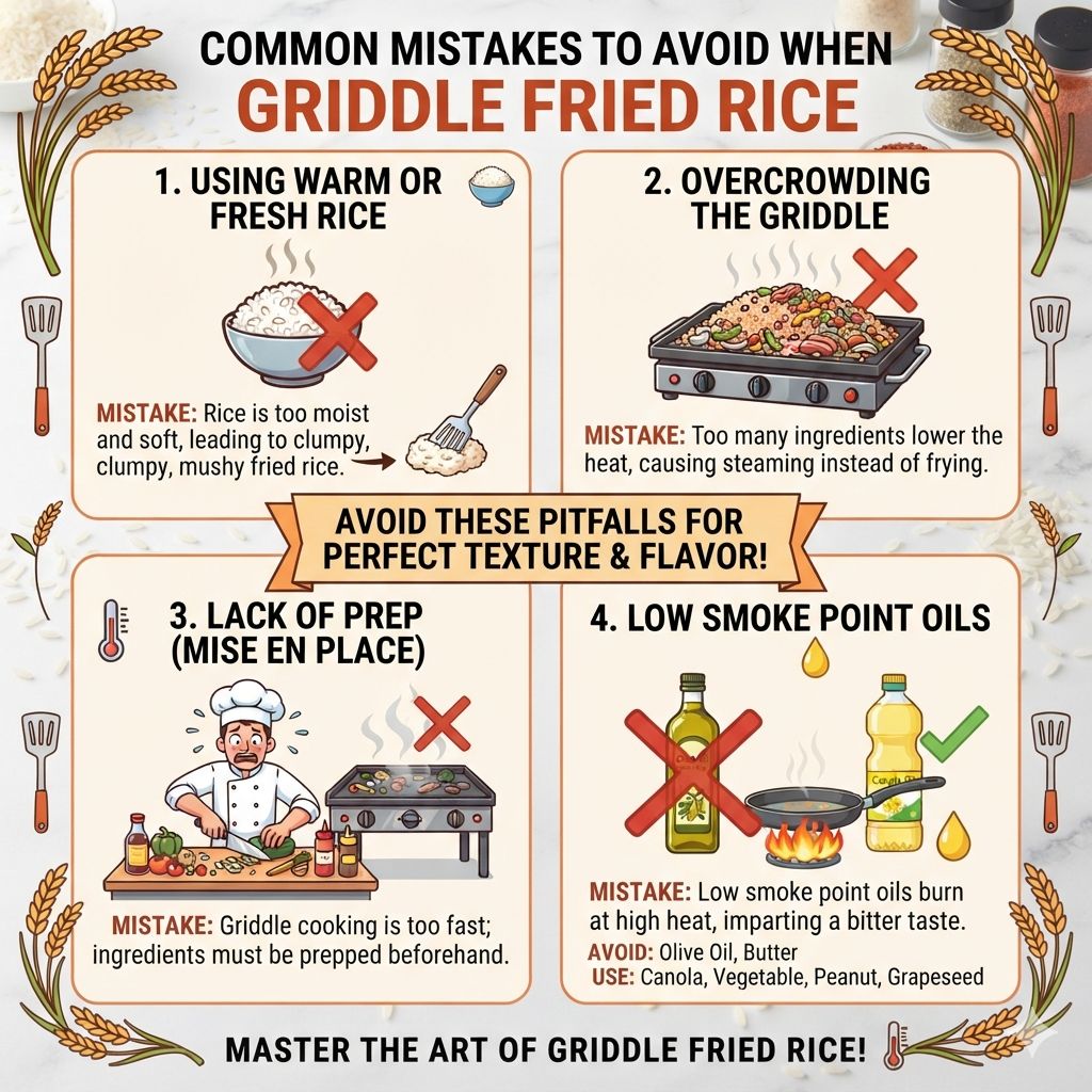 Common Mistakes to Avoid When Griddle Fried Rice