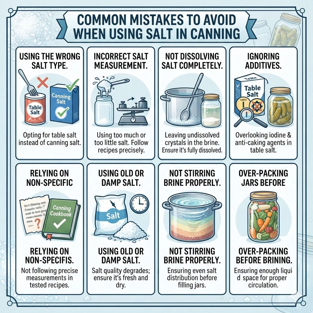 Common Mistakes to Avoid When Using Salt in Canning