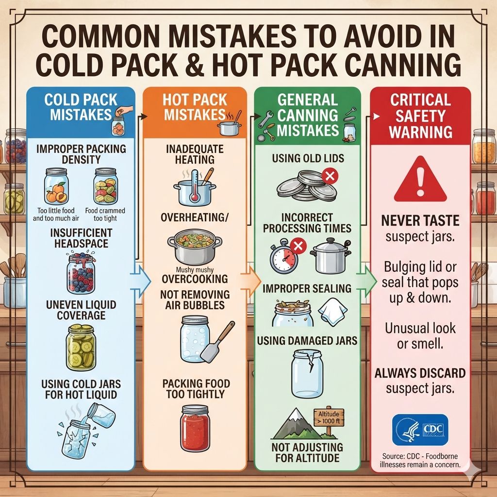 Common Mistakes to Avoid in Cold Pack and Hot Pack Canning