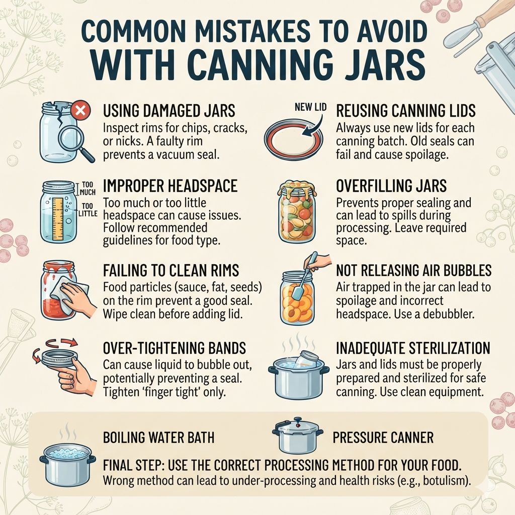 Common Mistakes to Avoid with Canning Jars