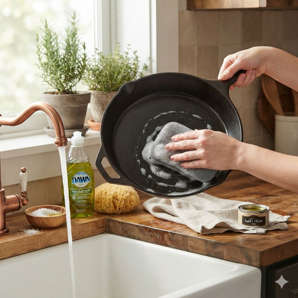 How to Clean a Cast Iron Skillet Without Damage
