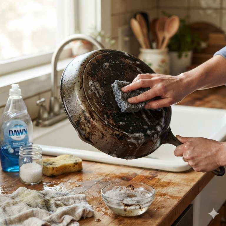 How to Clean the Outside of a Cast Iron Skillet