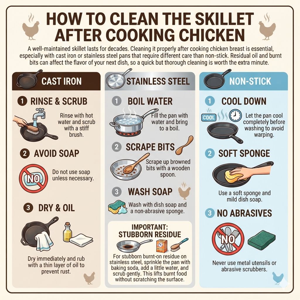 How to Clean the Skillet After Cooking Chicken
