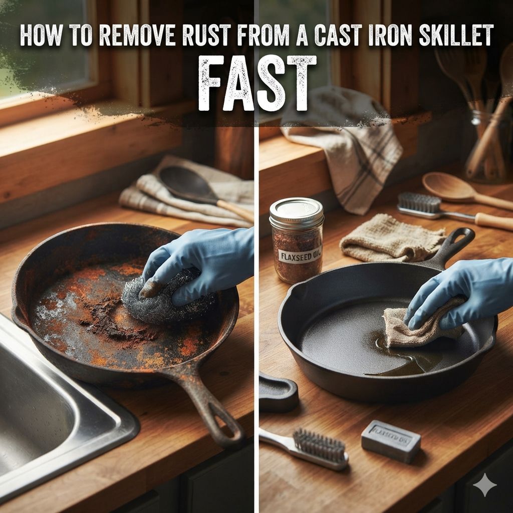 How to Remove Rust From a Cast Iron Skillet Fast