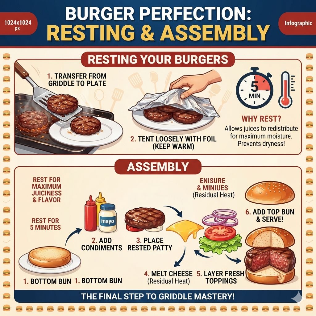 Resting Your Burgers and Assembly