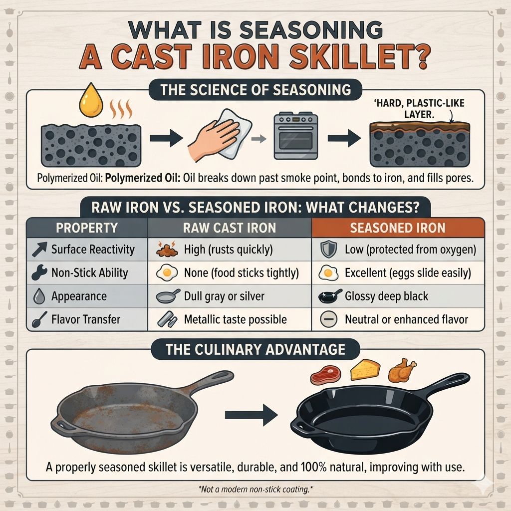 What Is Seasoning a Cast Iron Skillet