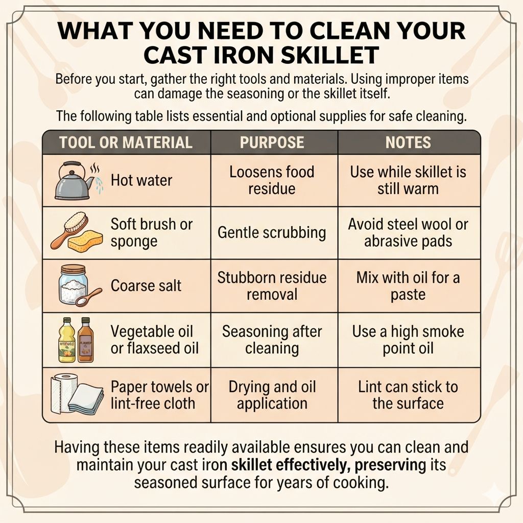 What You Need to Clean Your Cast Iron Skillet